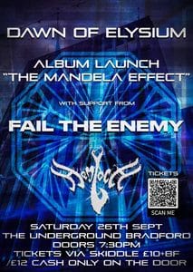 Dawn of Elysium album launch party. Saturday 26th September @ The Underground, Bradford.